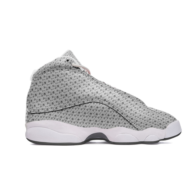 Athlegend London City Vintage Unisex High Top Leather Sneakers (Grey)