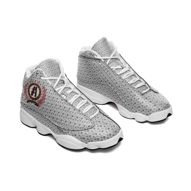 Athlegend London City Vintage Unisex High Top Leather Sneakers (Grey)