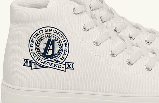 Athlegend Classic Anniversary Women’s Retro high top canvas (White / Navy)