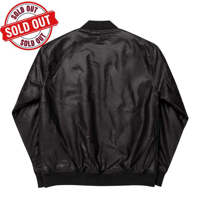 Athlegend Classic Vintage Air Wings Unisex Leather Bomber Jacket