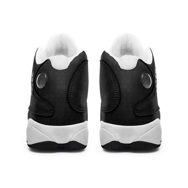 Athlegend London City Vintage Unisex High Top Leather Sneakers (Black)