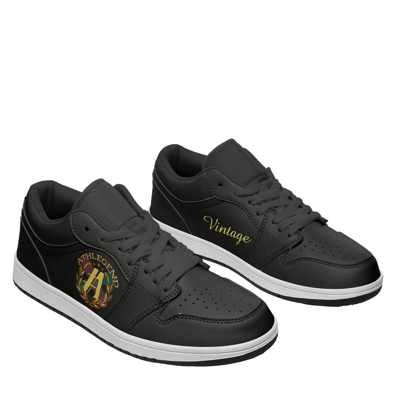 Athlegend Vintage Streak Unisex Sneakers (Black)
