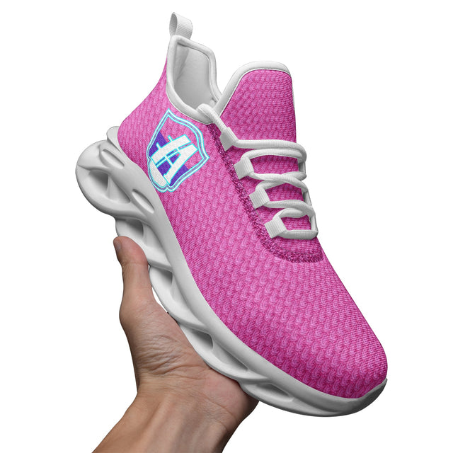 Athlegend Split Shield Retro Women's Bounce Mesh Knit Sneakers (Pink)