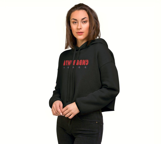 Athlegend 5 Star Retro Ladies Crop Hoodie