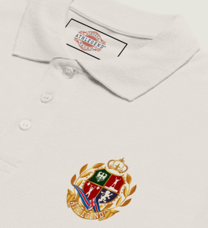 Athlegend Classic Signature Crest Premium pique polo shirt