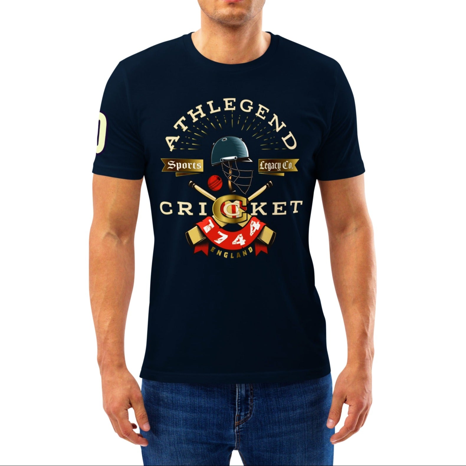 Athlegend Retro Cricket Club Unisex Organic Cotton T-Shirt