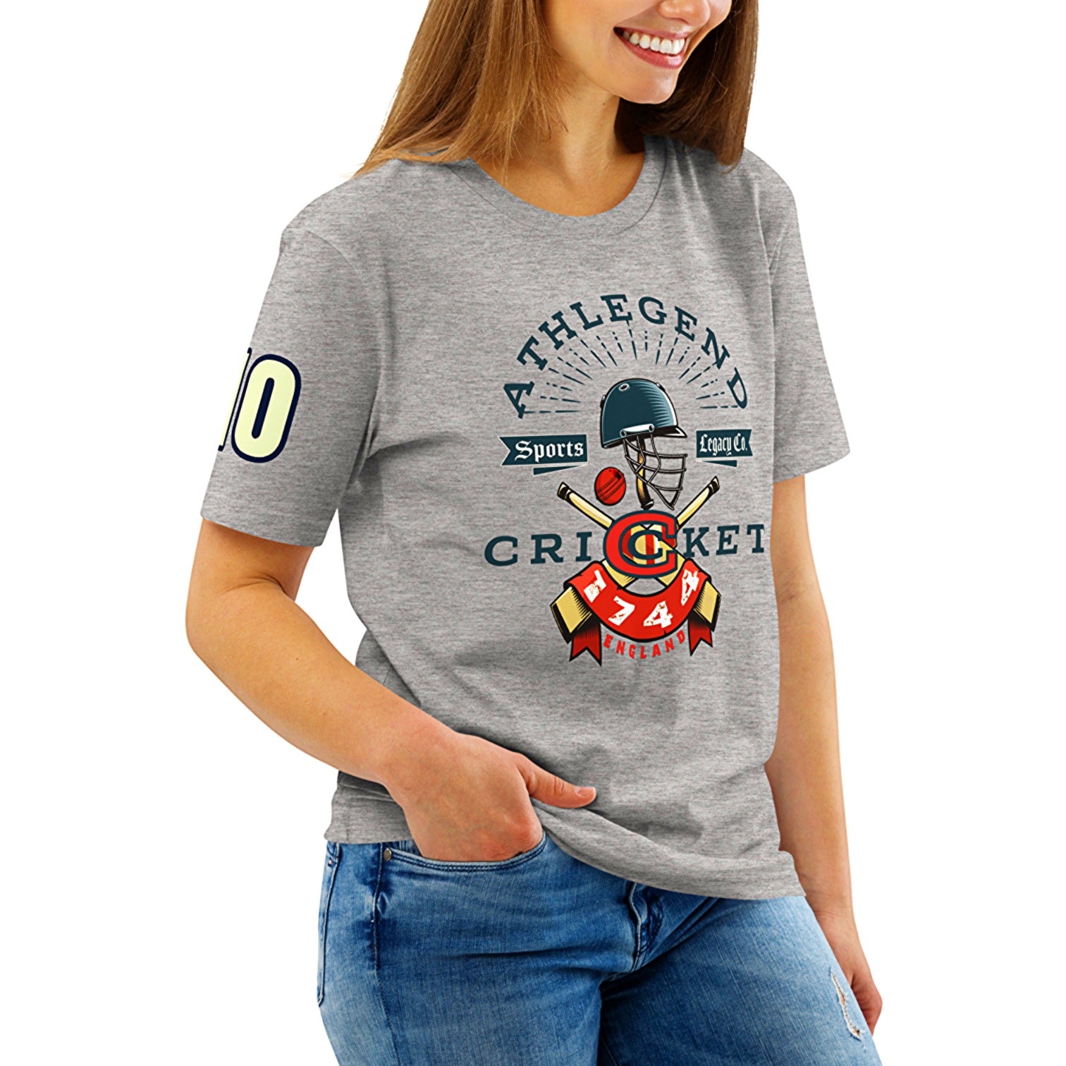 Athlegend Retro Cricket Club Unisex Organic Cotton T-Shirt