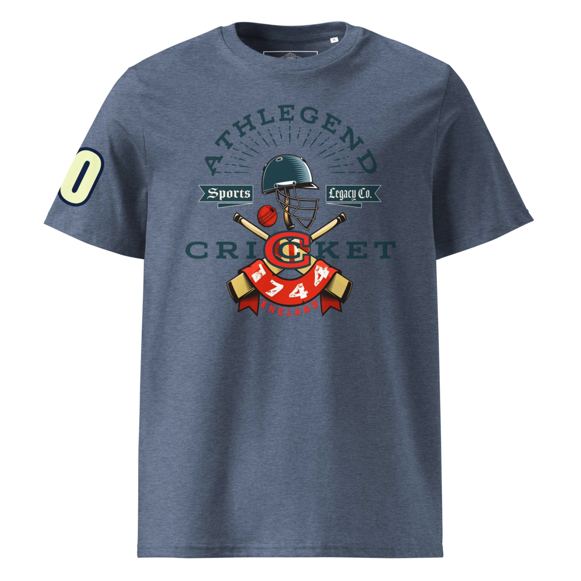 Athlegend Retro Cricket Club Unisex Organic Cotton T-Shirt