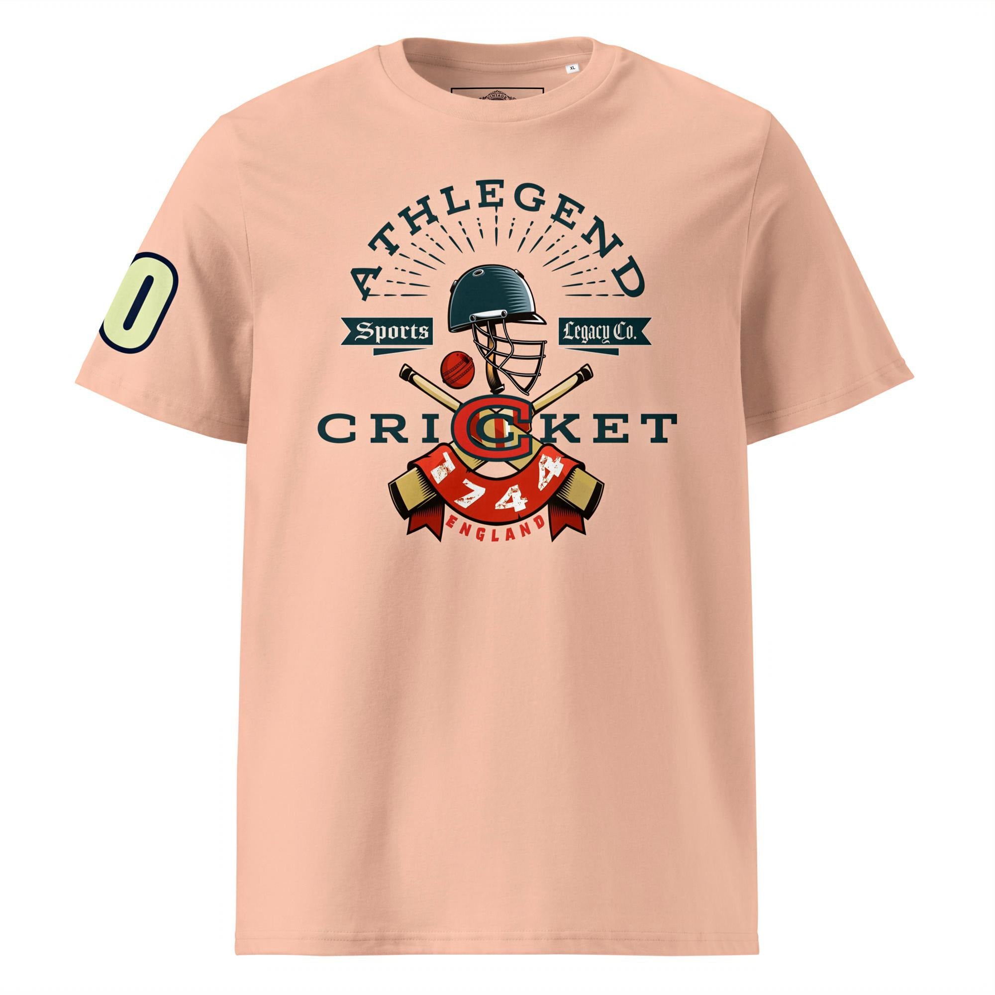 Athlegend Retro Cricket Club Unisex Organic Cotton T-Shirt