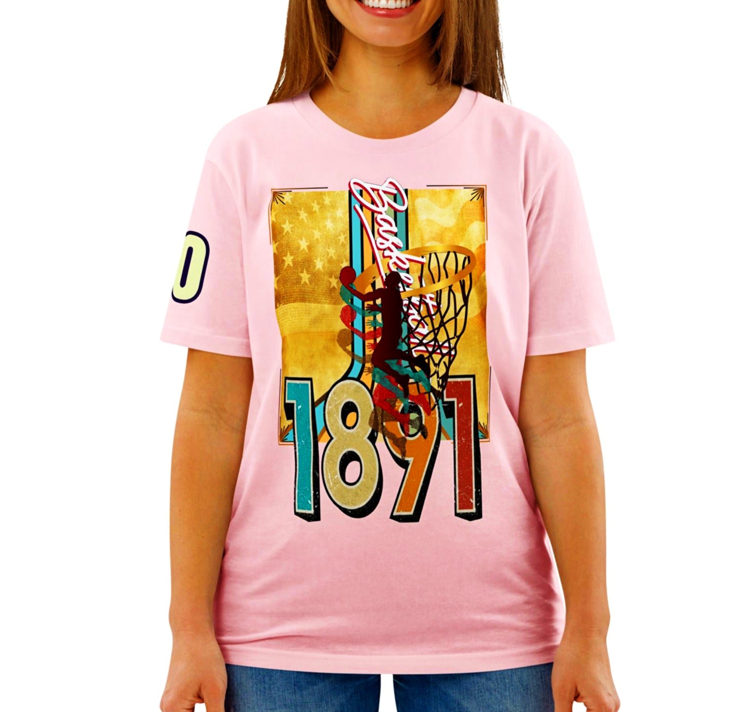 Athlegend Retro in the Basket Unisex Organic Cotton T-Shirt