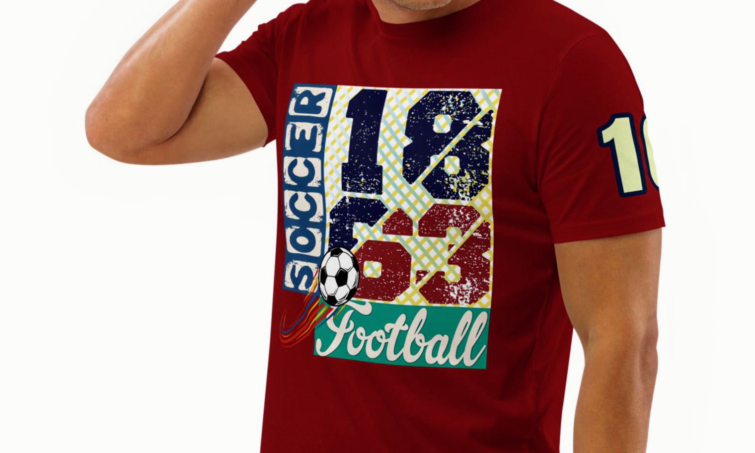 Athlegend Soccer Rave Retro Unisex Organic Cotton T-Shirt