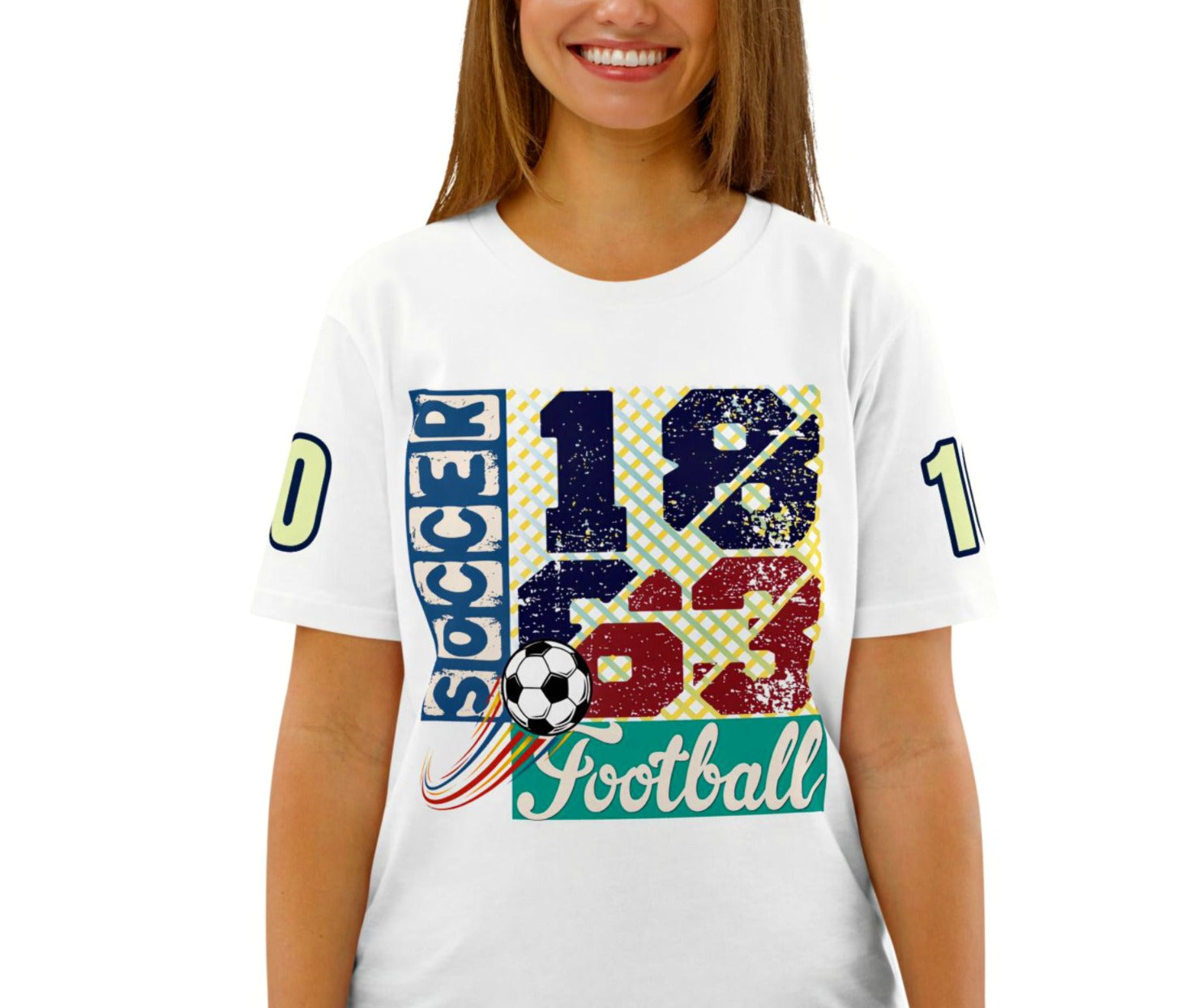 Athlegend Soccer Rave Retro Unisex Organic Cotton T-Shirt