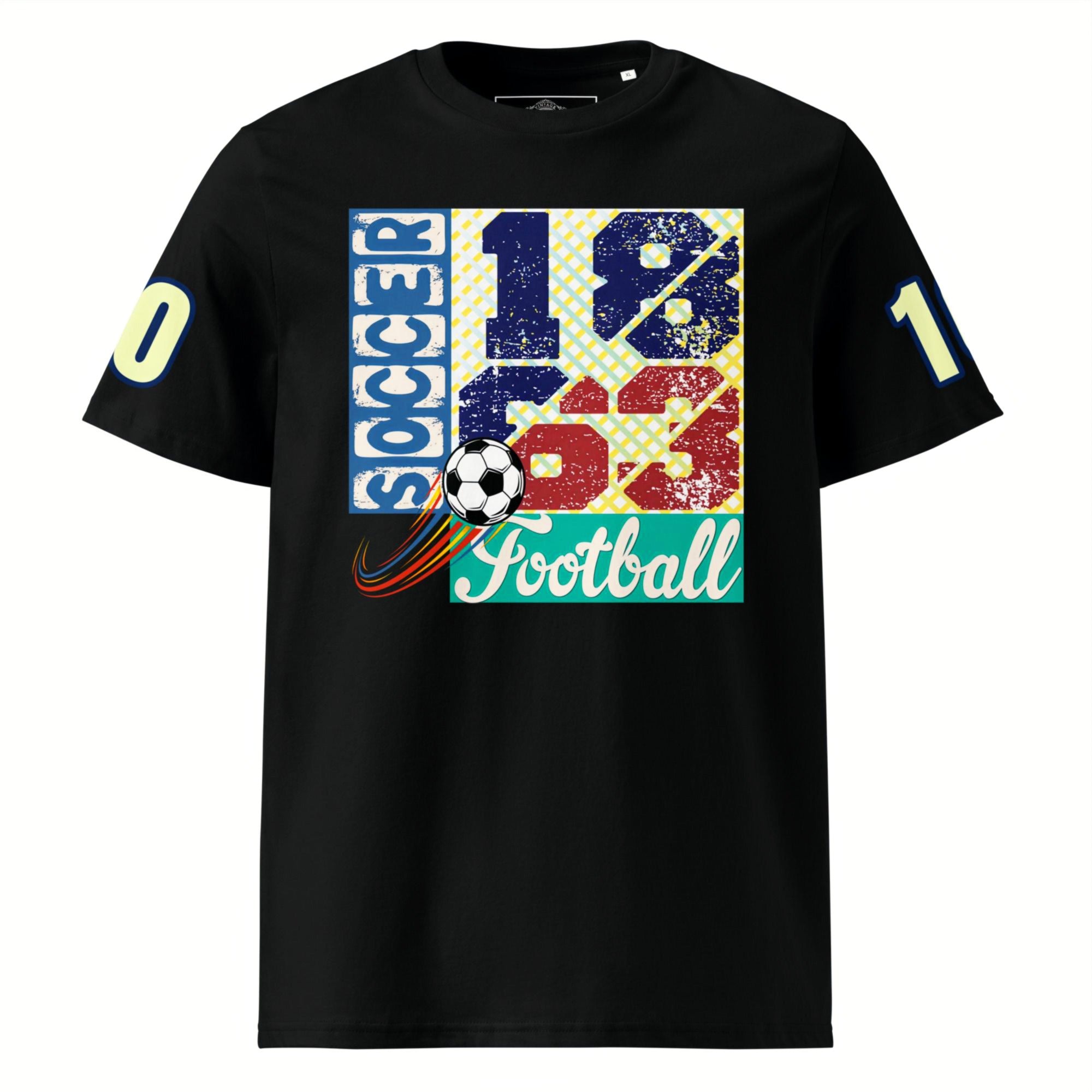 Athlegend Soccer Rave Retro Unisex Organic Cotton T-Shirt