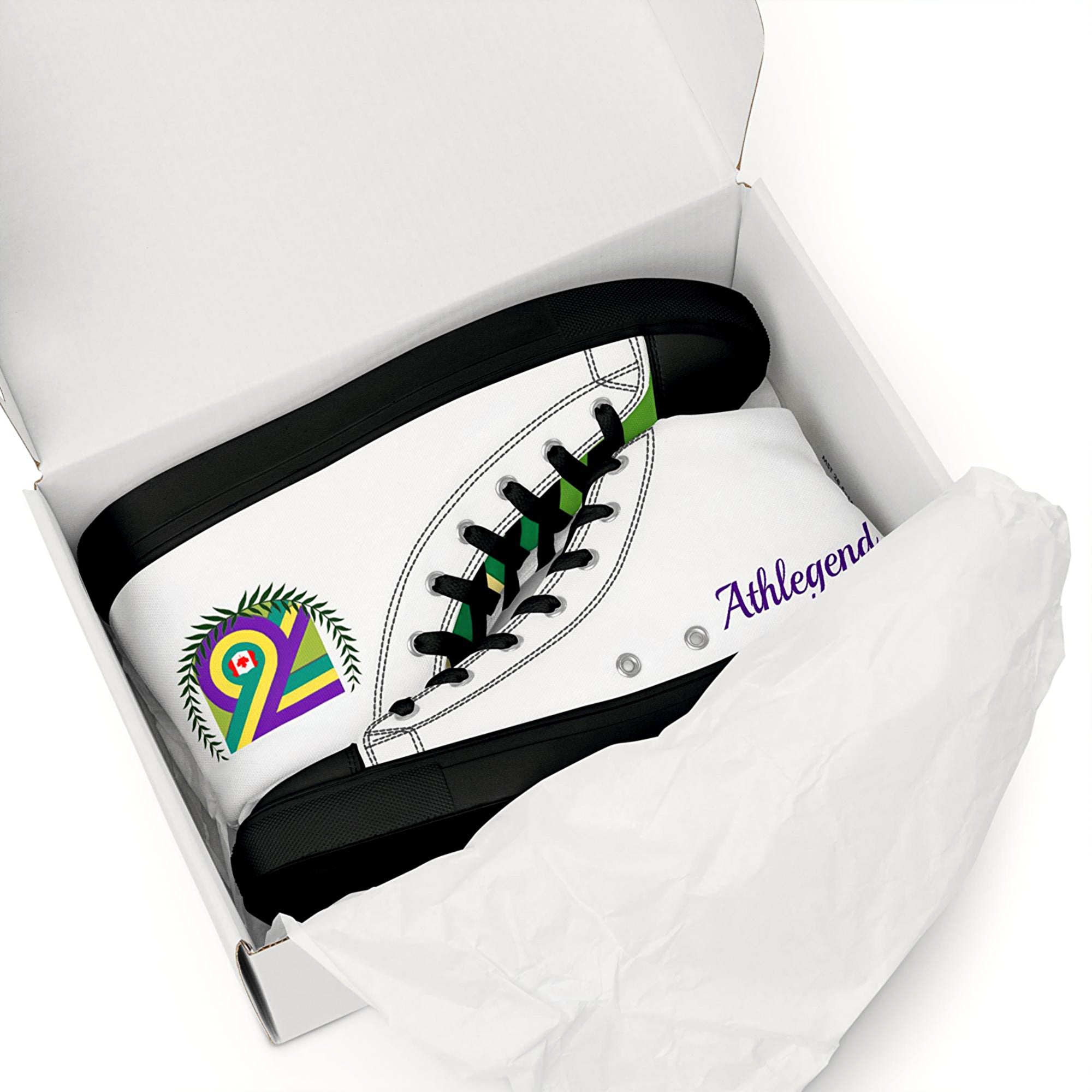 Athlegend 76 Throwback Retro Womens high top canvas shoe