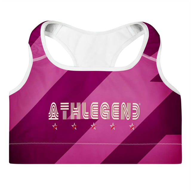 Athlegend Workout Retro Ladies Padded Sports Bra