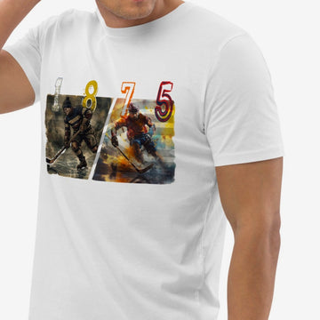 Athlegend Hockey Love Retro Unisex Organic T-Shirt