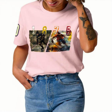 Athlegend Hockey Love Retro Unisex Organic T-Shirt