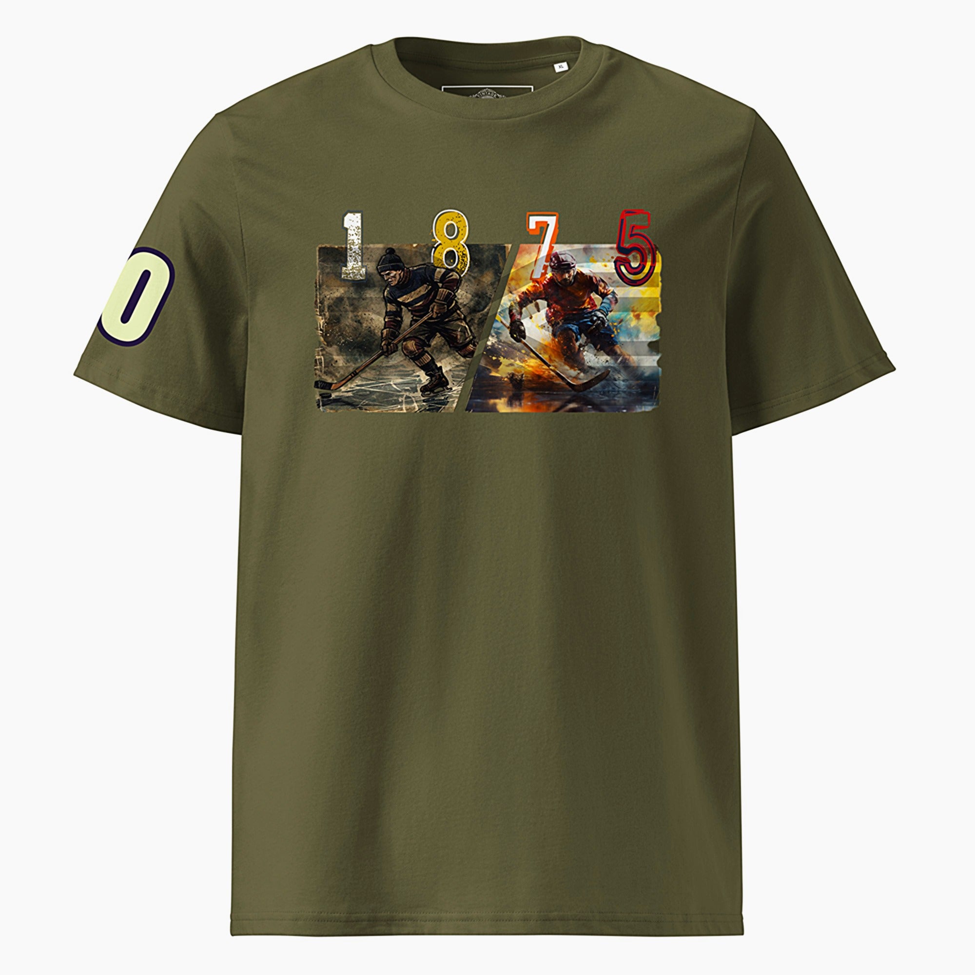 Athlegend Hockey Love Retro Unisex Organic T-Shirt