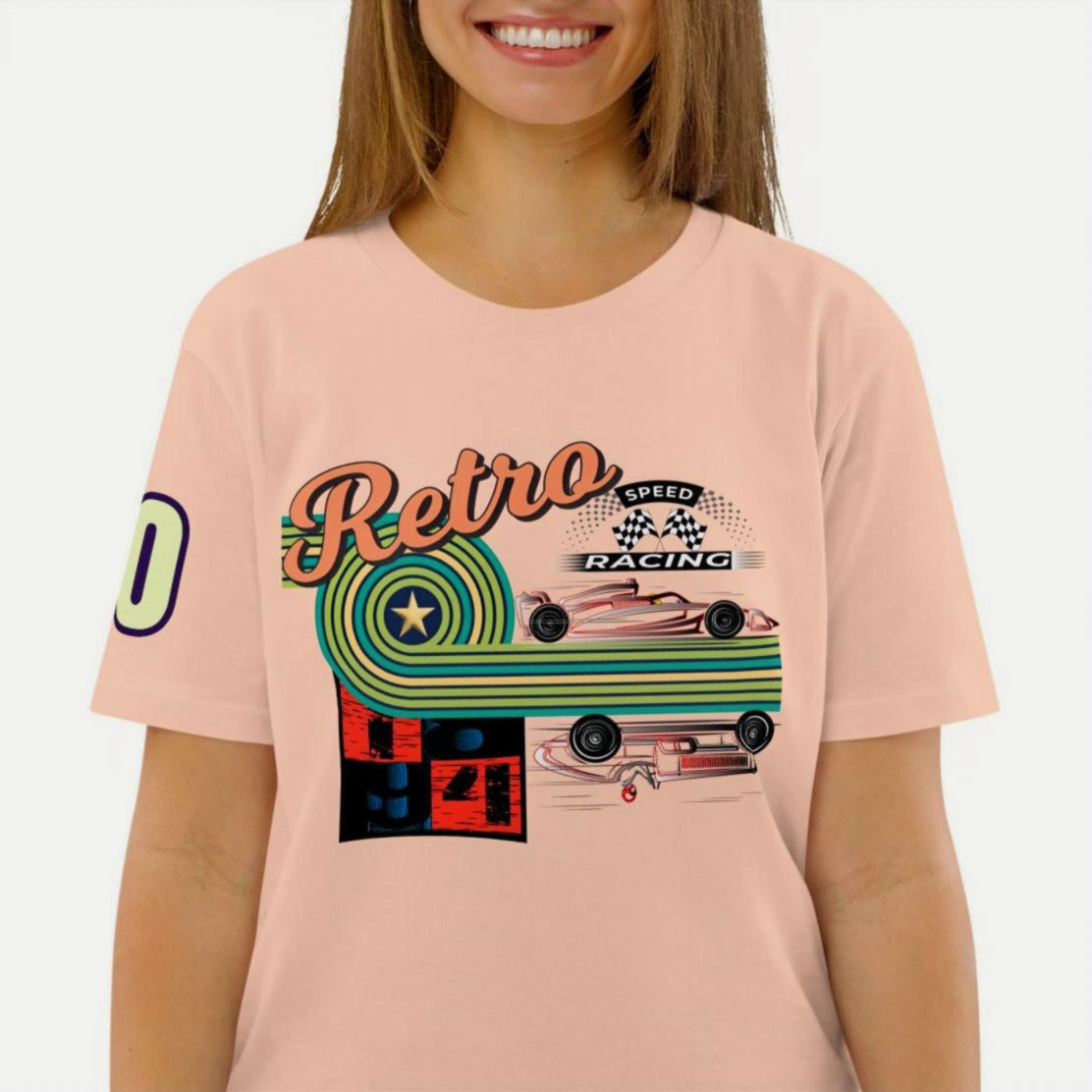 Athlegend Retro Speed Racer Unisex Organic Cotton T-Shirt