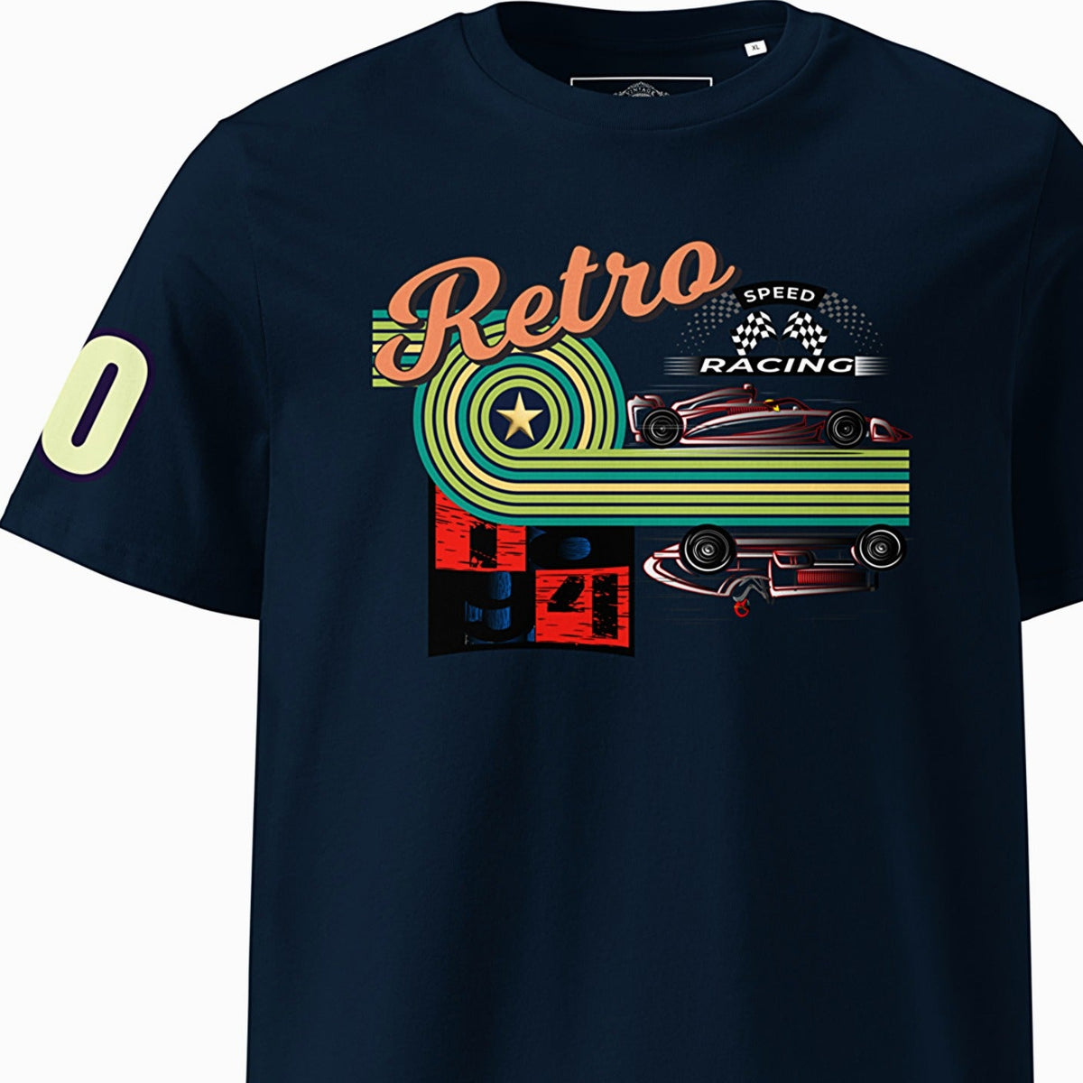 Athlegend Retro Speed Racer Unisex Organic Cotton T-Shirt