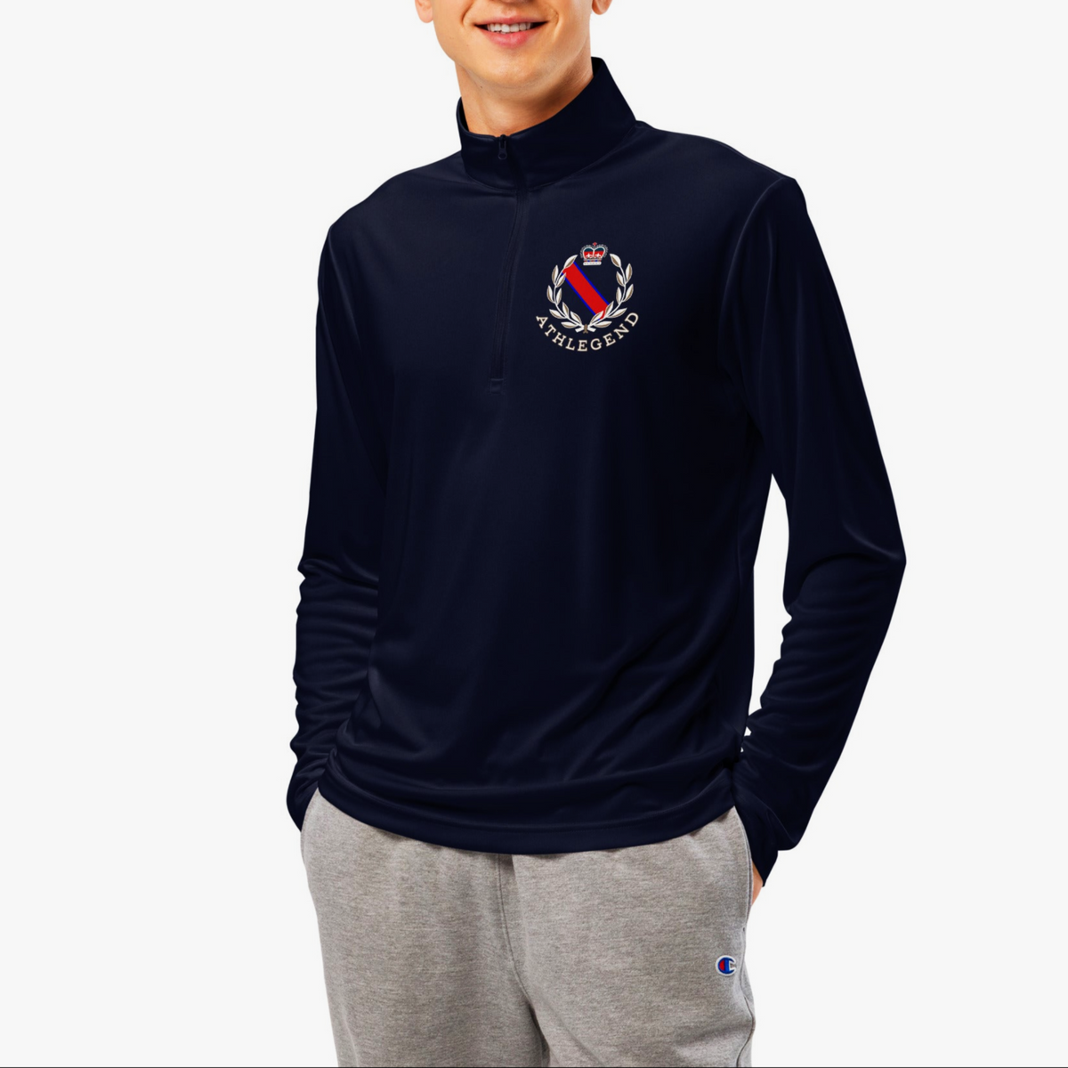 Athlegend Regal City Retro Lightweight quarter-zip pullover