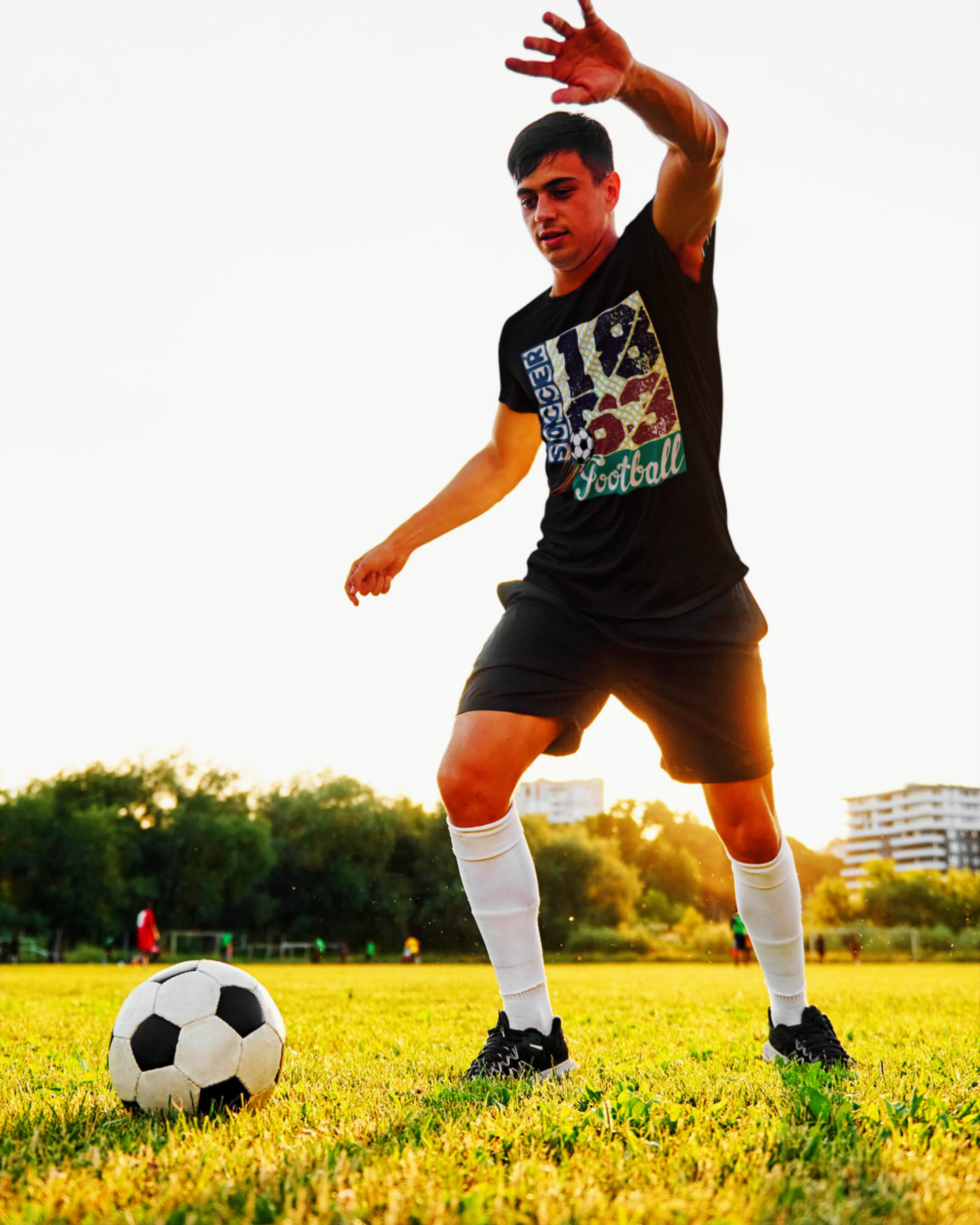 Athlegend Soccer Rave Retro Unisex Organic Cotton T-Shirt