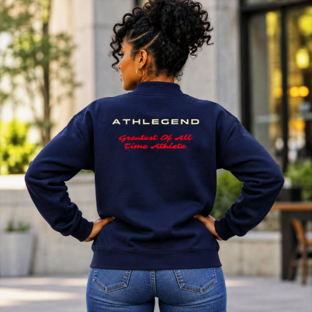 Athlegend 'The G.O.A.T' Retro Unisex quarter-zip sweatshirt