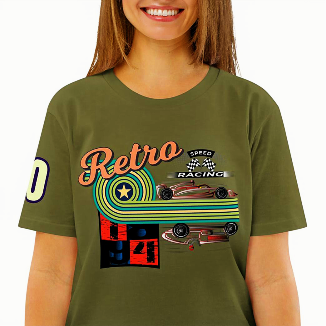 Athlegend Retro Speed Racer Unisex Organic Cotton T-Shirt