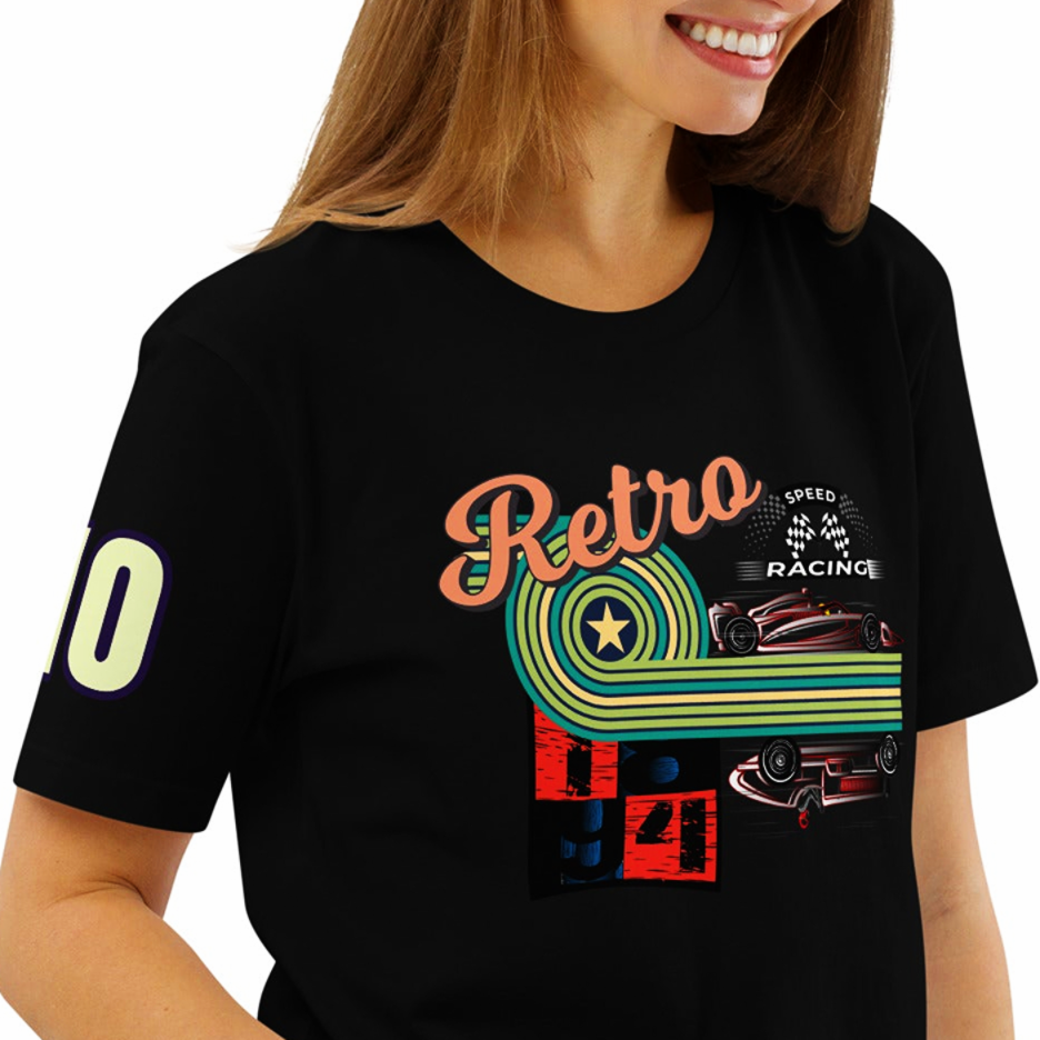 Athlegend Retro Speed Racer Unisex Organic Cotton T-Shirt