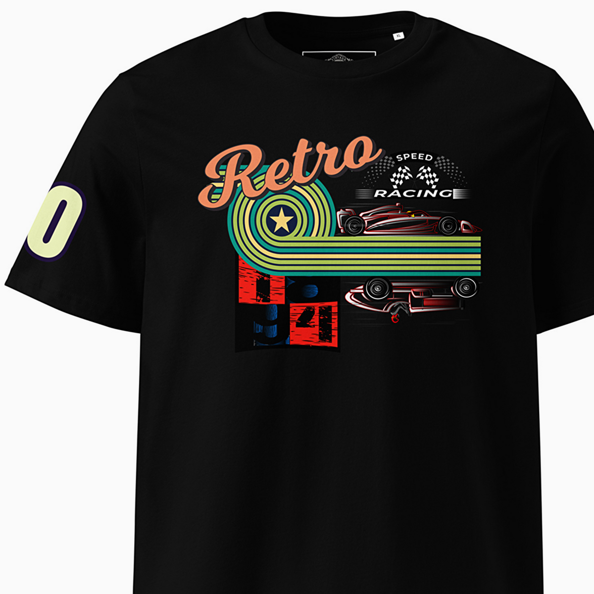 Athlegend Retro Speed Racer Unisex Organic Cotton T-Shirt