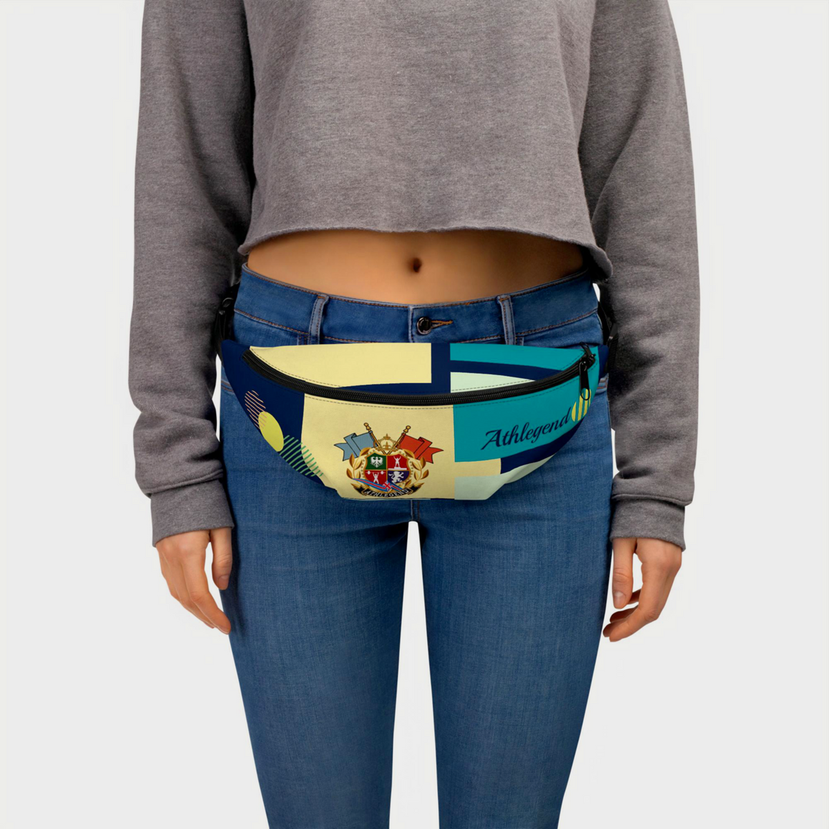 Athlegend 2 Flags Signature Crest Fanny Pack