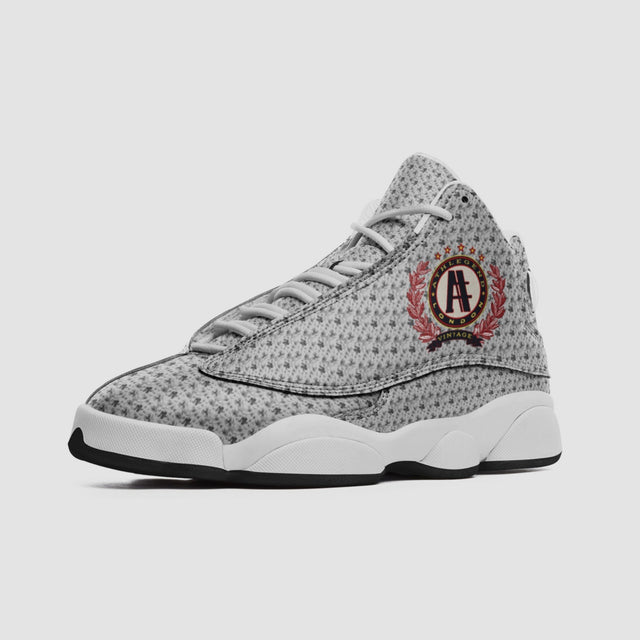 Athlegend London City Vintage Unisex High Top Leather Sneakers (Grey)