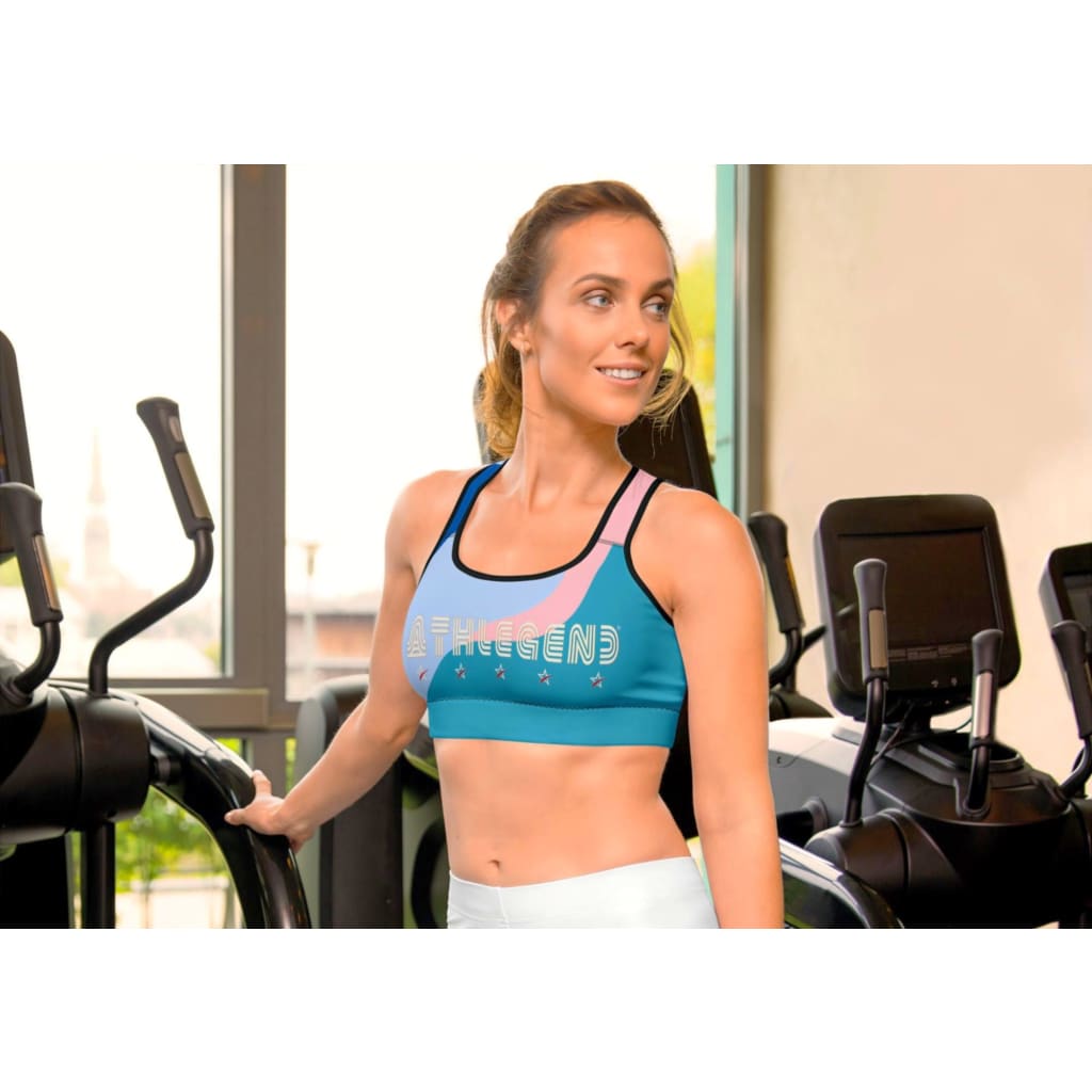 Athlegend 5 Star Retro Ladies Padded Sports Bra