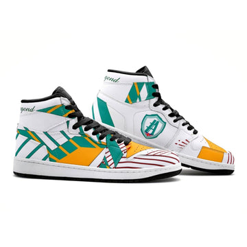 Athlegend Abstract Retro High Top Sneaker (White / Green)