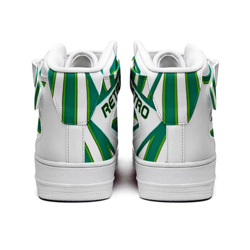 Athlegend Retro 10 high Top Basketball Sneakers (Green)