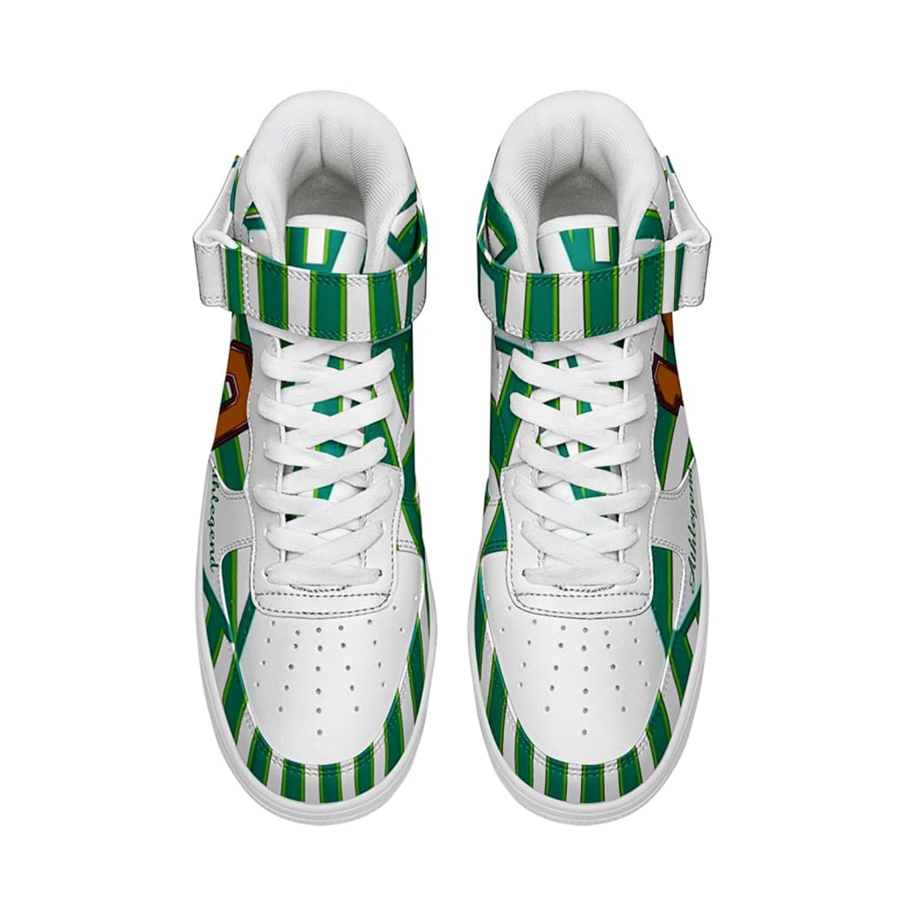Athlegend Retro 10 high Top Basketball Sneakers (Green)
