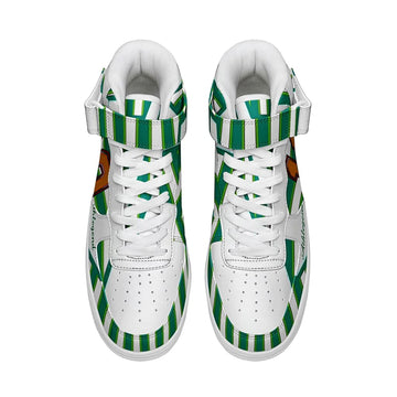 Athlegend Retro 10 high Top Basketball Sneakers (Green)