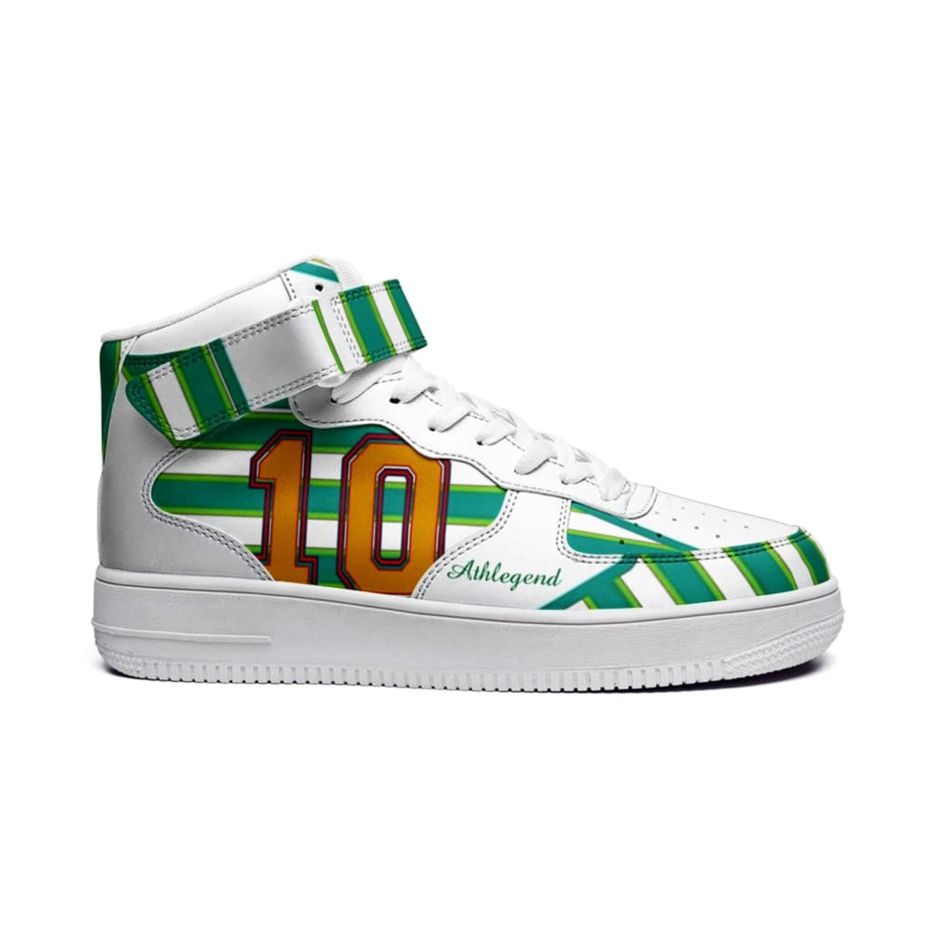 Athlegend Retro 10 high Top Basketball Sneakers (Green)