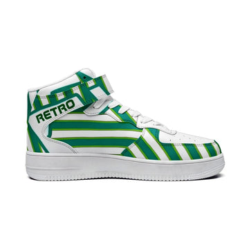 Athlegend Retro 10 high Top Basketball Sneakers (Green)