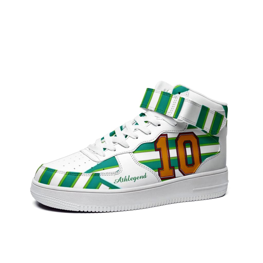 Athlegend Retro 10 high Top Basketball Sneakers (Green)
