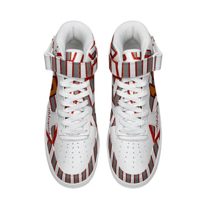 Athlegend Retro 10 high Top Basketball Sneakers (Red)