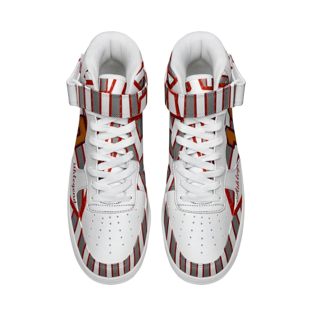 Athlegend Retro 10 high Top Basketball Sneakers (Red)