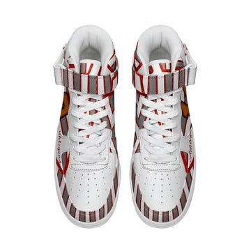 Athlegend Retro 10 high Top Basketball Sneakers (Red)