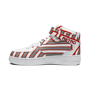 Athlegend Retro 10 high Top Basketball Sneakers (Red)