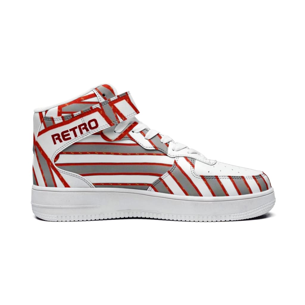 Athlegend Retro 10 high Top Basketball Sneakers (Red)