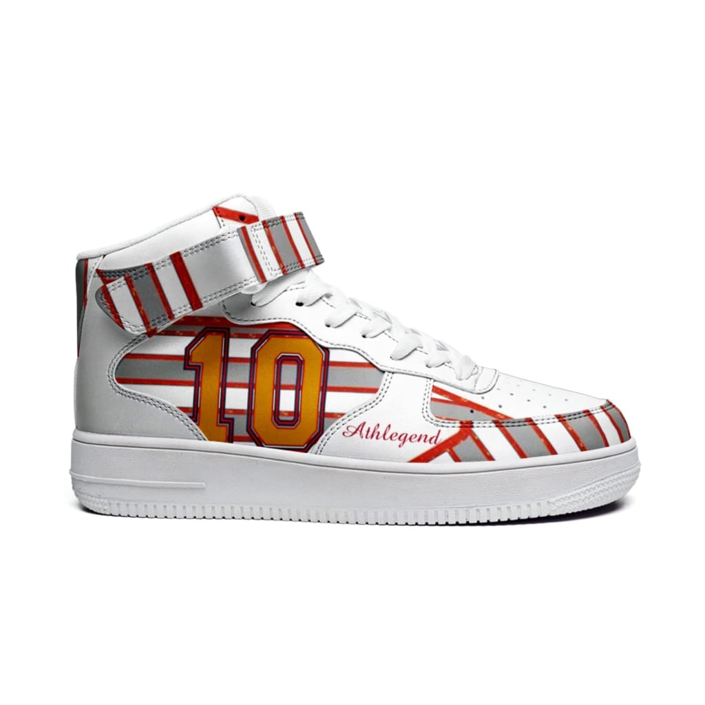Athlegend Retro 10 high Top Basketball Sneakers (Red)