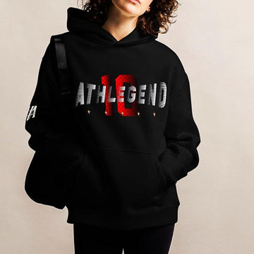 Athlegend Retro 10 Unisex oversized hoodie (10-Red)