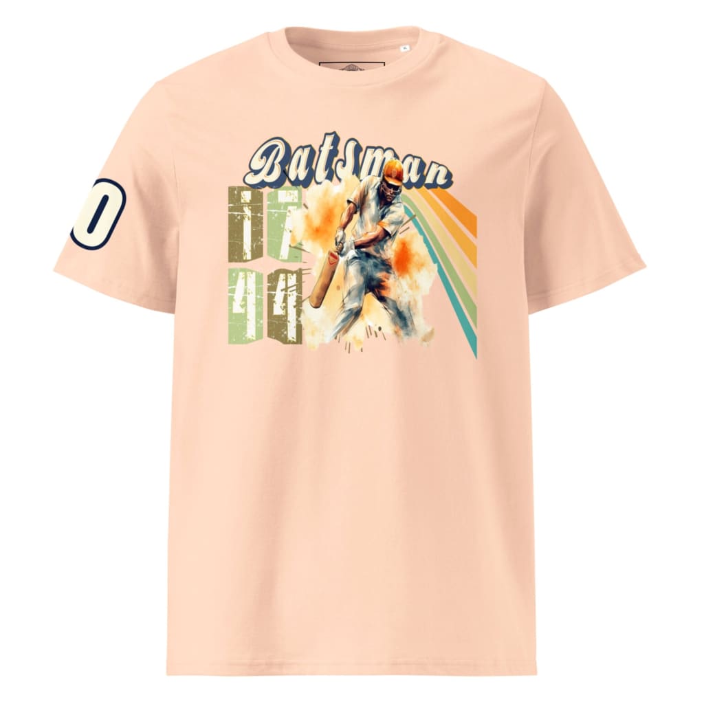 Athlegend Retro Batsman Unisex organic cotton t-shirt