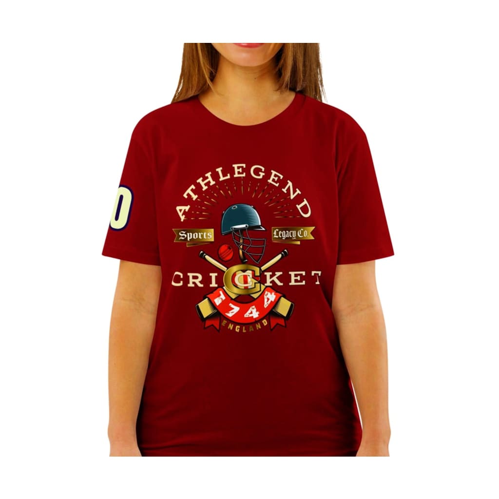Athlegend Retro Cricket Club Unisex Organic Cotton T-Shirt