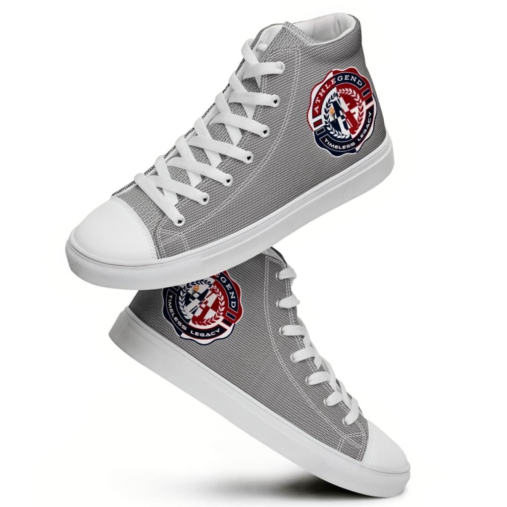 Athlegend Retro Flame Men’s high top canvas shoes (Grey)